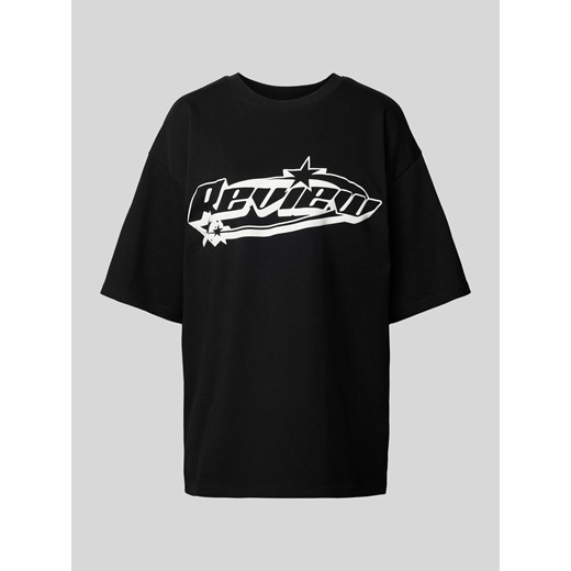 T-shirt o kroju oversized z nadrukiem z logo ze sklepu Peek&Cloppenburg  w kategorii Bluzki damskie - zdjęcie 170397010