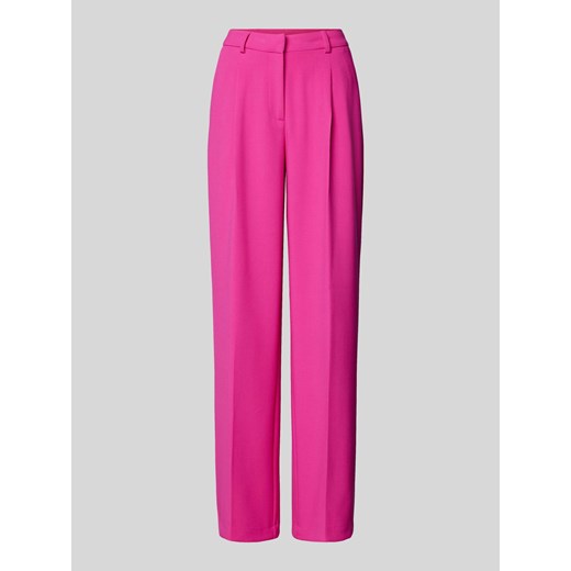 Spodnie materiałowe z szeroką nogawką w kant ze sklepu Peek&Cloppenburg  w kategorii Spodnie damskie - zdjęcie 170397111