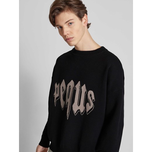 Sweter z dzianiny z napisem z logo model ‘Mythic’ Pequs S Peek&Cloppenburg 