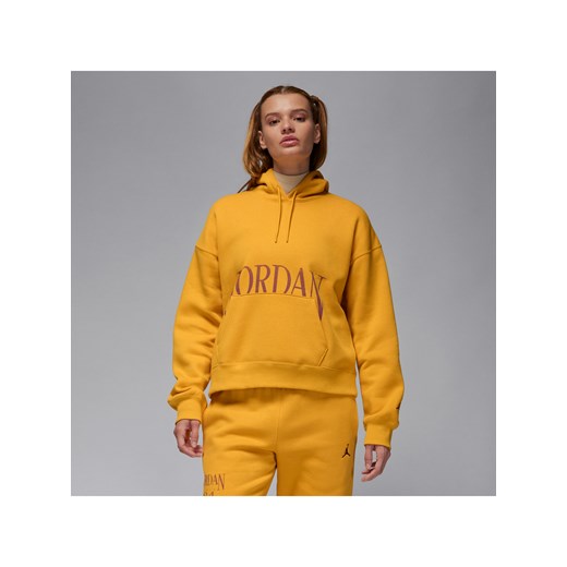 Damska bluza z kapturem Jordan Brooklyn Fleece - Żółty ze sklepu Nike poland w kategorii Bluzy damskie - zdjęcie 170398241