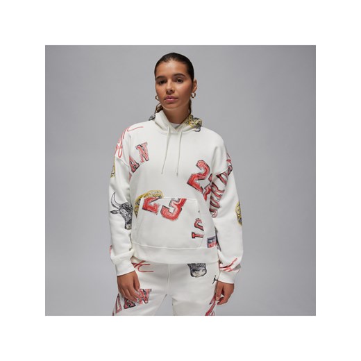 Damska bluza z kapturem Jordan Brooklyn Fleece - Biel ze sklepu Nike poland w kategorii Bluzy damskie - zdjęcie 170398243