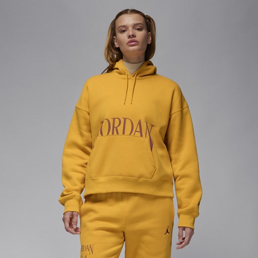 Damska bluza z kapturem Jordan Brooklyn Fleece - Żółty Jordan M (EU 40-42) Nike poland