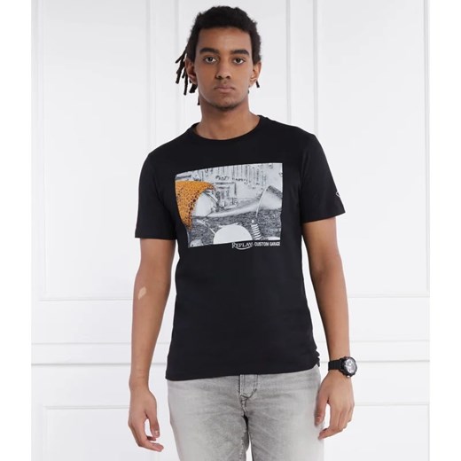 Replay T-shirt | Regular Fit ze sklepu Gomez Fashion Store w kategorii T-shirty męskie - zdjęcie 170399160