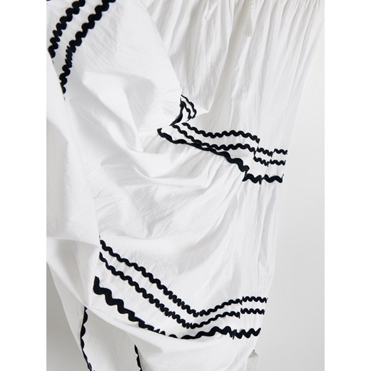 Spódnica Reserved casual midi biała bawełniana 