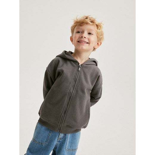 Reserved - Rozpinana bluza z kapturem - ciemnoszary ze sklepu Reserved w kategorii Bluzy chłopięce - zdjęcie 170405780