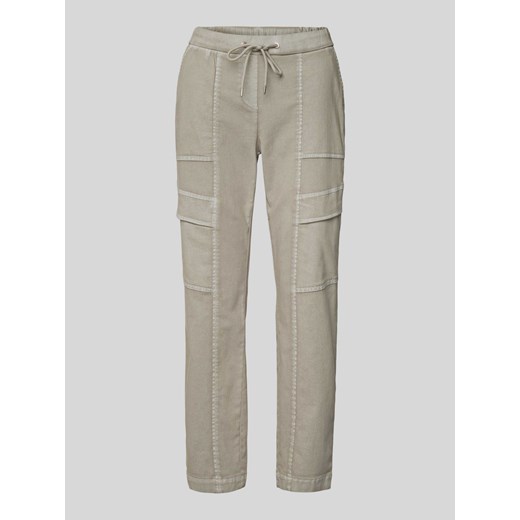 Spodnie sportowe z szwami działowymi ze sklepu Peek&Cloppenburg  w kategorii Spodnie damskie - zdjęcie 170406611
