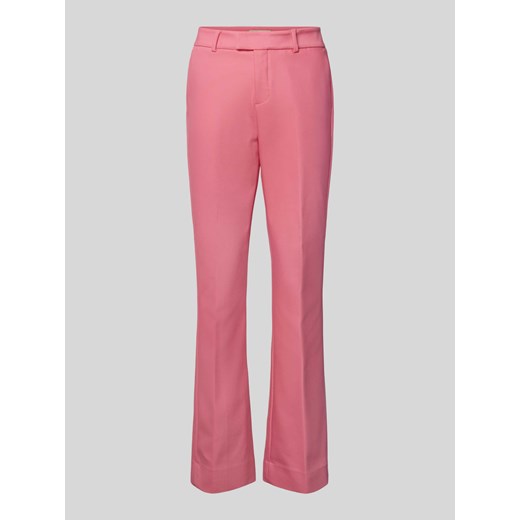 Spodnie materiałowe z poszerzaną nogawką w jednolitym kolorze model ‘ELLEN NIGHT’ ze sklepu Peek&Cloppenburg  w kategorii Spodnie damskie - zdjęcie 170406690