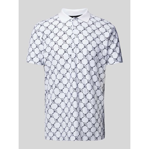 Koszulka polo o kroju regular fit z nadrukiem z logo na całej powierzchni model ‘Thilo’ ze sklepu Peek&Cloppenburg  w kategorii T-shirty męskie - zdjęcie 170406782