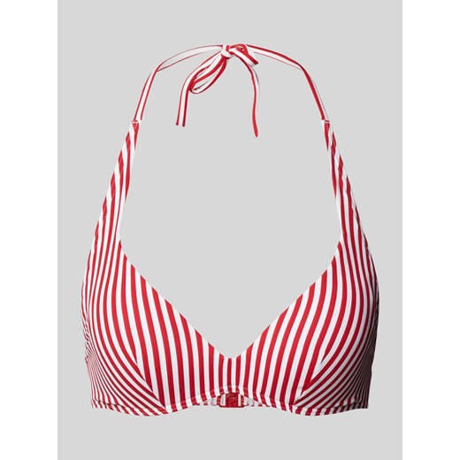 Top bikini z wiązaniem na szyi model ‘SILVANCE’ ze sklepu Peek&Cloppenburg  w kategorii Stroje kąpielowe - zdjęcie 170406830