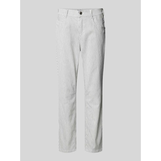 Spodnie materiałowe o skróconym kroju regular fit model ‘ZURI128’ ze sklepu Peek&Cloppenburg  w kategorii Spodnie damskie - zdjęcie 170406930