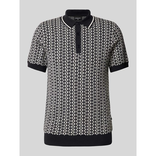 Koszulka polo o kroju slim fit ze wzorem na całej powierzchni model ‘Kito’ ze sklepu Peek&Cloppenburg  w kategorii T-shirty męskie - zdjęcie 170407143