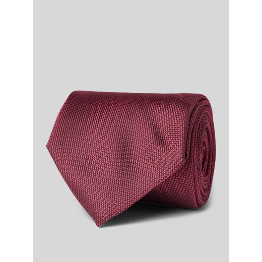 Krawat jedwabny z fakturowanym wzorem One Size Peek&Cloppenburg 