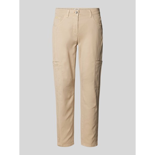 Spodnie materiałowe o luźnym kroju z elastycznym pasem model ‘Kiara’ ze sklepu Peek&Cloppenburg  w kategorii Spodnie damskie - zdjęcie 170407291