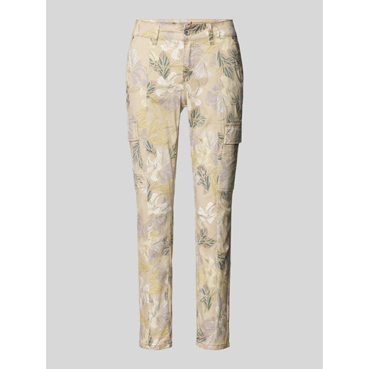 Spodnie cargo o kroju slim fit z kwiatowym nadrukiem ze sklepu Peek&Cloppenburg  w kategorii Spodnie damskie - zdjęcie 170407674