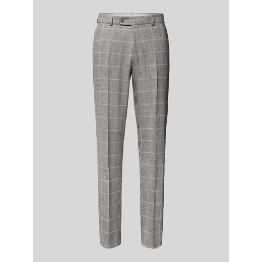 Spodnie do garnituru o kroju slim fit z wzorem w kratę model ‘Shiver-G’ ze sklepu Peek&Cloppenburg  w kategorii Spodnie męskie - zdjęcie 170407691