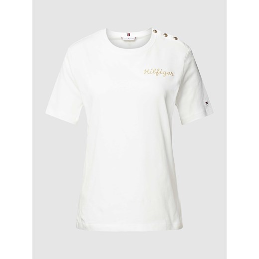 T-shirt z listwą guzikową ze sklepu Peek&Cloppenburg  w kategorii Bluzki damskie - zdjęcie 170408200