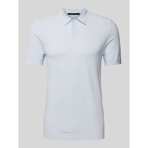 Koszulka polo o kroju slim fit z fakturowanym wzorem model ‘Triton’ ze sklepu Peek&Cloppenburg  w kategorii T-shirty męskie - zdjęcie 170408400