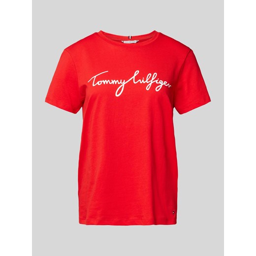 T-shirt z nadrukiem z logo ze sklepu Peek&Cloppenburg  w kategorii Bluzki damskie - zdjęcie 170408582