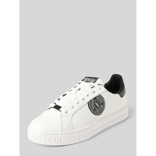 Sneakersy skórzane z detalami z logo model ‘FONDO COURT’ ze sklepu Peek&Cloppenburg  w kategorii Trampki męskie - zdjęcie 170408642