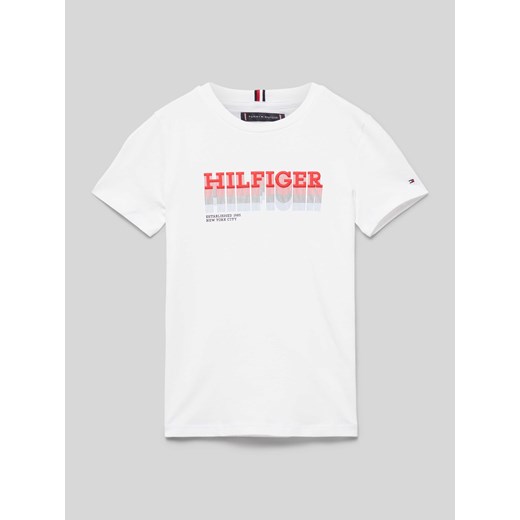 T-shirt chłopięce Tommy Hilfiger z nadrukami z krótkimi rękawami 