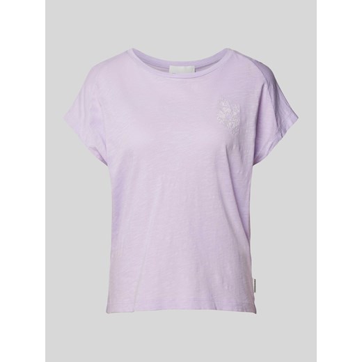 T-shirt z kwiatowym haftem model ‘ONELIAA FAANCY’ ze sklepu Peek&Cloppenburg  w kategorii Bluzki damskie - zdjęcie 170408762