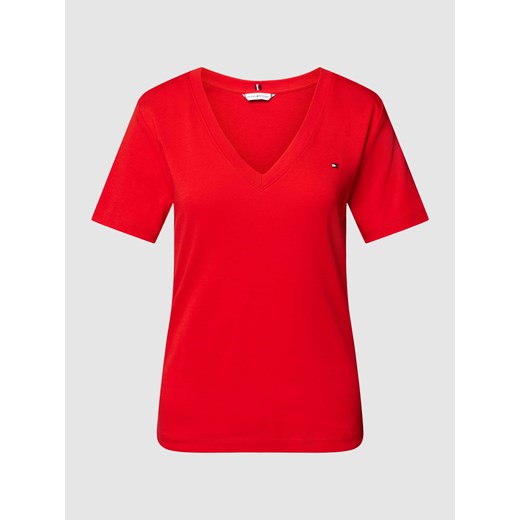 T-shirt z dekoltem w serek model ‘CODY’ Tommy Hilfiger XL Peek&Cloppenburg 