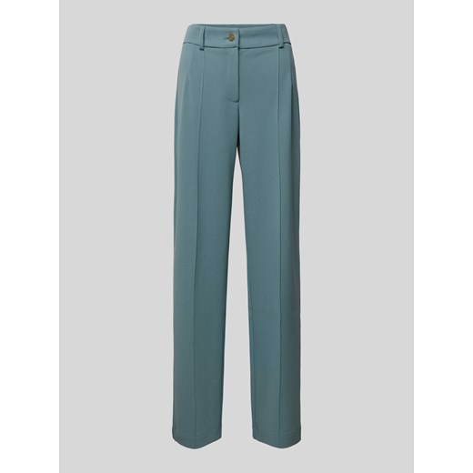 Spodnie z zakładkami w pasie z zapięciem na guzik i zamek błyskawiczny ze sklepu Peek&Cloppenburg  w kategorii Spodnie damskie - zdjęcie 170409144