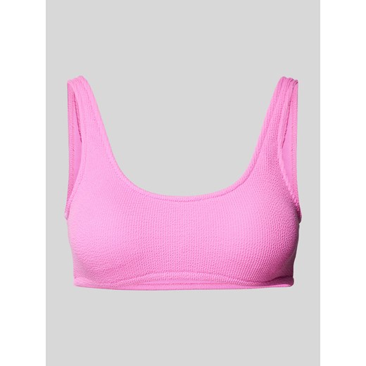 Top bikini z fakturowanym wzorem model ‘JUSTIN SCRUNCHY’ ze sklepu Peek&Cloppenburg  w kategorii Stroje kąpielowe - zdjęcie 170409344