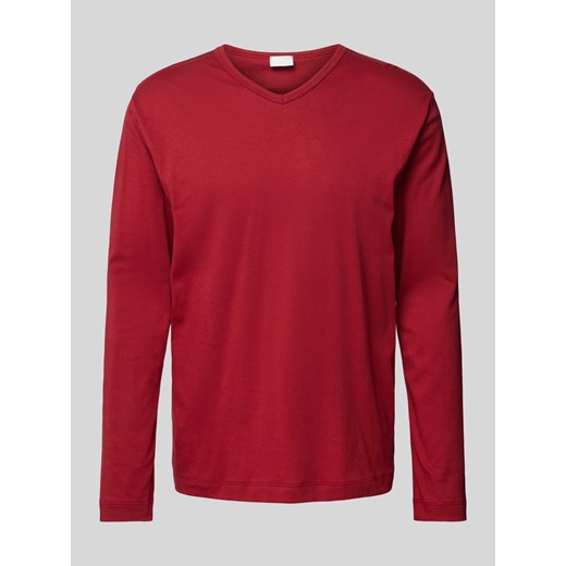 Bluzka z długim rękawem z dekoltem w serek ze sklepu Peek&Cloppenburg  w kategorii T-shirty męskie - zdjęcie 170409511