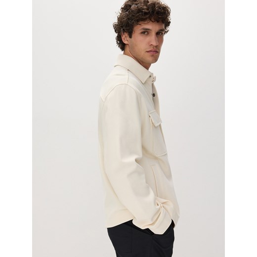 Reserved - Koszula z grubej dzianiny - złamana biel ze sklepu Reserved w kategorii Bluzy męskie - zdjęcie 170411750