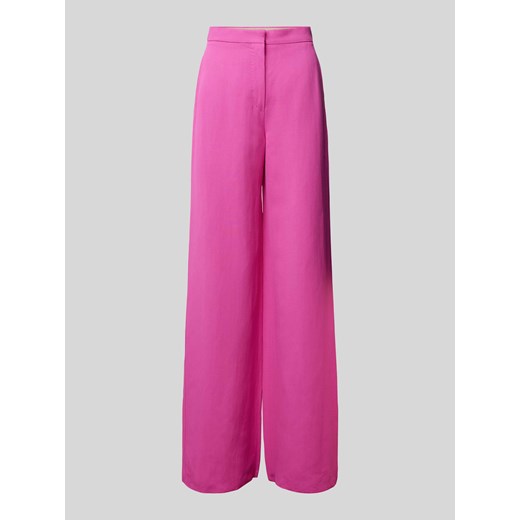 Spodnie materiałowe o kroju flared cut z bocznymi,wpuszczanymi kieszeniami model ‘GARY’ ze sklepu Peek&Cloppenburg  w kategorii Spodnie damskie - zdjęcie 170413374