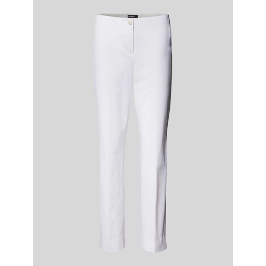Spodnie o kroju slim fit z zapięciem na guzik model ‘SUMMER’ ze sklepu Peek&Cloppenburg  w kategorii Spodnie damskie - zdjęcie 170413434