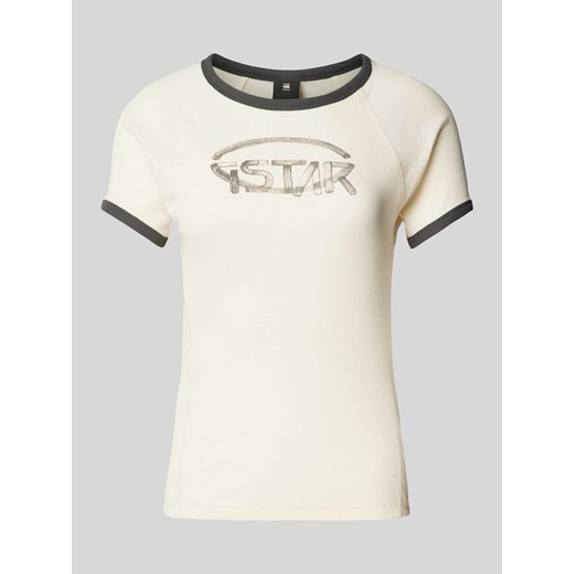 T-shirt z nadrukiem z logo model ‘Eyben’ ze sklepu Peek&Cloppenburg  w kategorii Bluzki damskie - zdjęcie 170413561