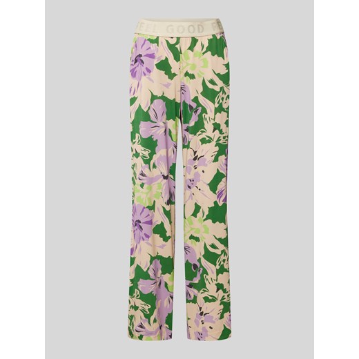 Spodnie materiałowe o luźnym kroju z kwiatowym nadrukiem model ‘STYLE.MAINE’ 38 Peek&Cloppenburg 