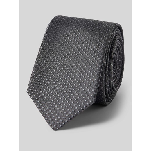 Krawat z jedwabiu ze wzorem na całej powierzchni (5 cm) ze sklepu Peek&Cloppenburg  w kategorii Krawaty - zdjęcie 170413874