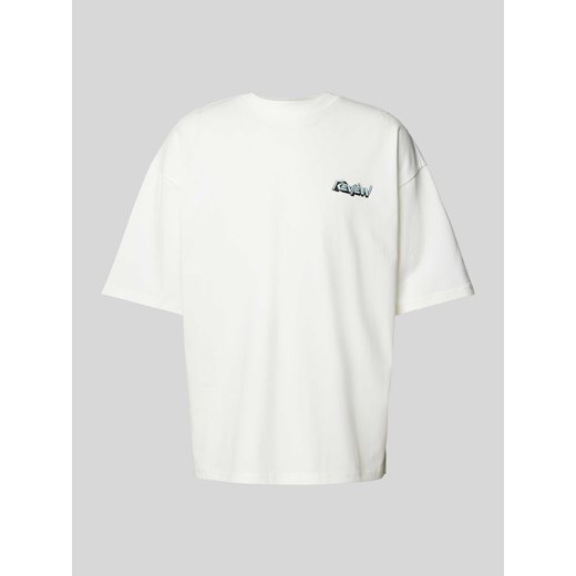 T-shirt z detalem z logo Review XL Peek&Cloppenburg 