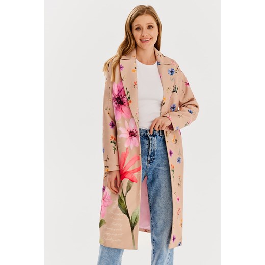 Klasyczny płaszcz Floral Bloom XS ze sklepu NAOKO w kategorii Płaszcze damskie - zdjęcie 170414784