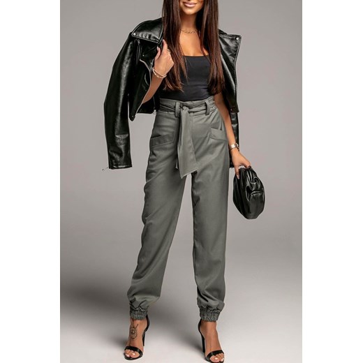 Spodnie LOMERSILDA KHAKI ze sklepu Ivet Shop w kategorii Spodnie damskie - zdjęcie 170415783