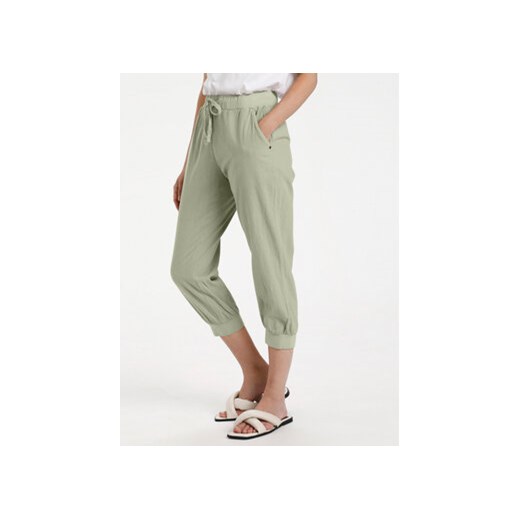 Kaffe Spodnie materiałowe Naya 10502803 Zielony Regular Fit ze sklepu MODIVO w kategorii Spodnie damskie - zdjęcie 170424363