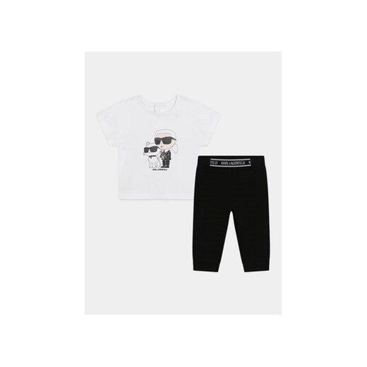 Karl Lagerfeld Kids Komplet t-shirt i legginsy Z30127 S Kolorowy Regular Fit ze sklepu MODIVO w kategorii Komplety dziewczęce - zdjęcie 170424402