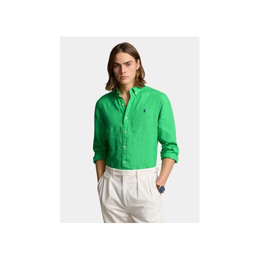 Polo Ralph Lauren Koszula 710829443026 Zielony Slim Fit ze sklepu MODIVO w kategorii Koszule męskie - zdjęcie 170424442
