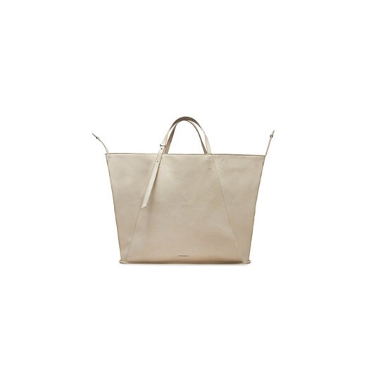 Calvin Klein Torebka Ck Fold K60K611657 Beżowy ze sklepu MODIVO w kategorii Torby Shopper bag - zdjęcie 170424644