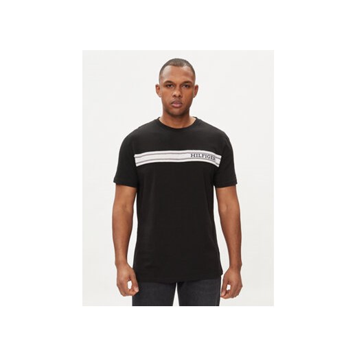 Tommy Hilfiger T-Shirt UM0UM03196 Czarny Regular Fit ze sklepu MODIVO w kategorii T-shirty męskie - zdjęcie 170424671