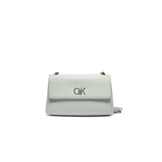 Calvin Klein Torebka Re-Lock K60K611755 Zielony ze sklepu MODIVO w kategorii Listonoszki - zdjęcie 170424824
