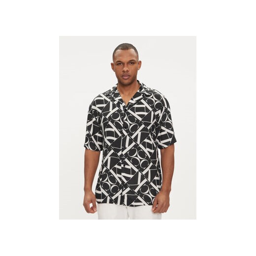Calvin Klein Swimwear Koszula Resort KM0KM00970 Czarny Relaxed Fit ze sklepu MODIVO w kategorii Koszule męskie - zdjęcie 170424834