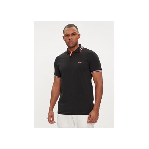 Boss Polo Paul 50506193 Czarny Slim Fit ze sklepu MODIVO w kategorii T-shirty męskie - zdjęcie 170425360
