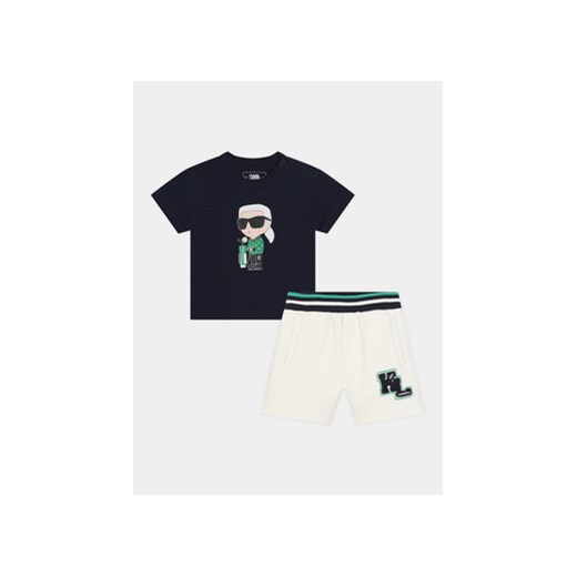 Karl Lagerfeld Kids Komplet t-shirt i spodenki Z30130 M Kolorowy Regular Fit ze sklepu MODIVO w kategorii Komplety niemowlęce - zdjęcie 170425370