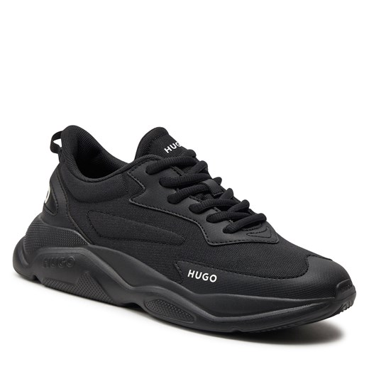 Buty sportowe damskie czarne Hugo Boss sneakersy sznurowane 