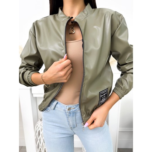 Khaki Bomberka z Eko Skóry Modnakiecka.pl 42 ModnaKiecka.pl