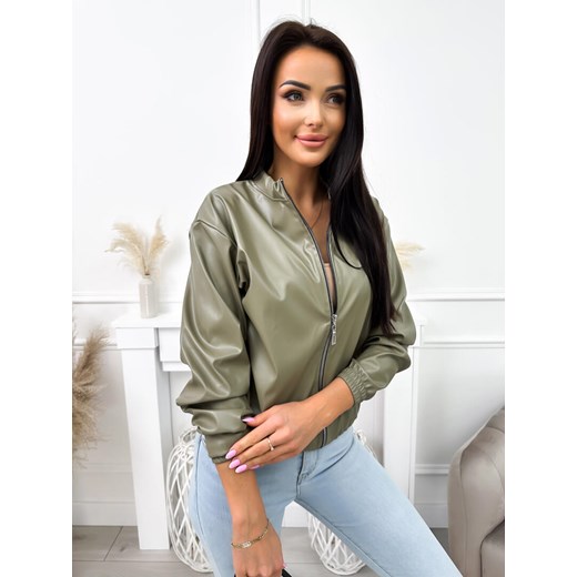 Khaki Bomberka z Eko Skóry Modnakiecka.pl 40 ModnaKiecka.pl